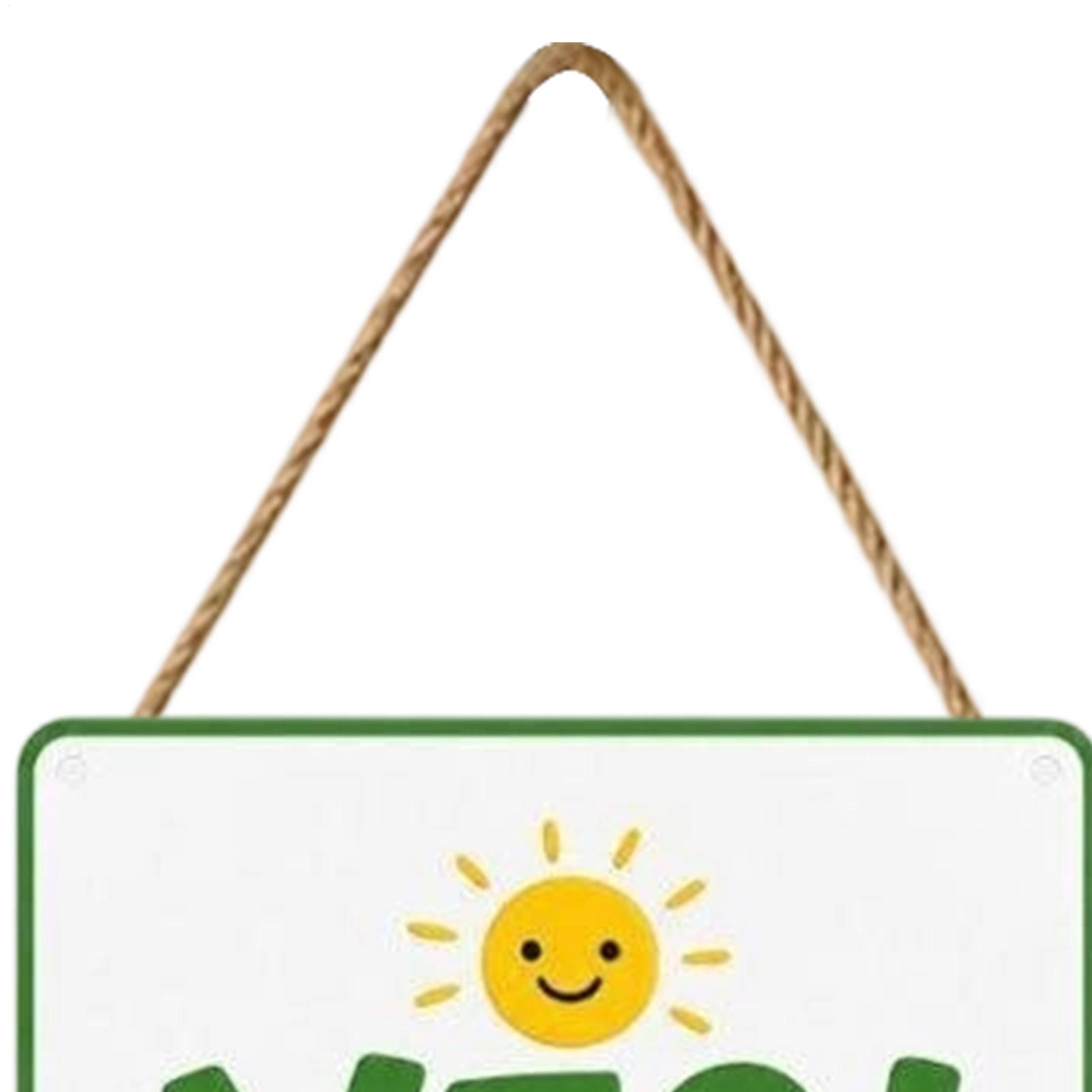 Kids Outdoor Garden - Металлическая двусторонняя табличка на дверь «Летнее