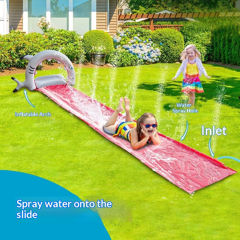 Kids Outdoor Garden - Надувная водная горка-бассейн «Кит» с распылителем