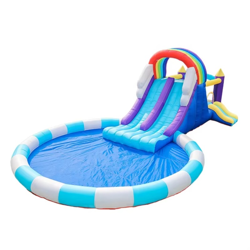 Kids Outdoor Water - Гигантская надувная водная горка «Радуга» для