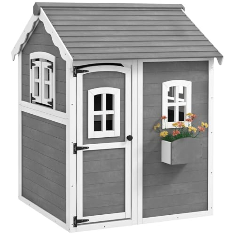 Kids Outdoor Playhouse - Детский деревянный игровой домик для улицы,