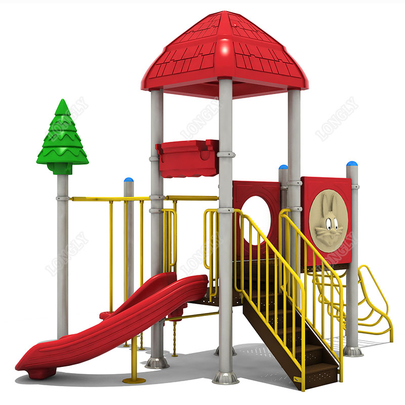 Kids Outdoor Garden - Красная пластиковая горка для детей из