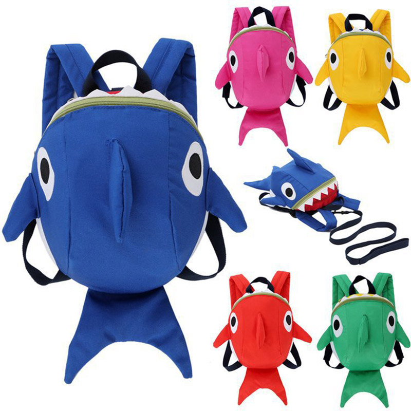 Kids Outdoor Backpack - Забавный мультяшный рюкзак с акулой, 1