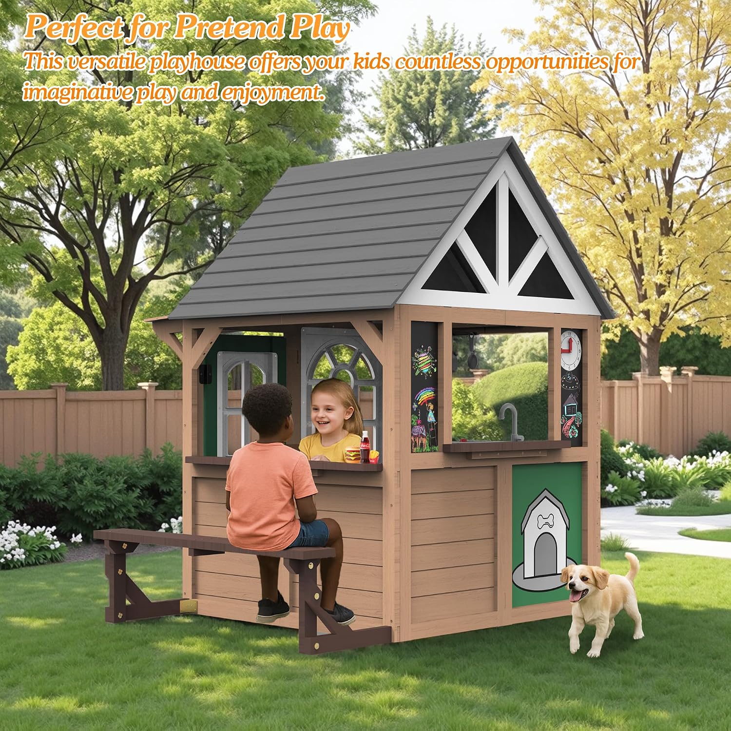 Детский игровой домик Seizeen  – обзор и цена Kids Outdoor Playhouse