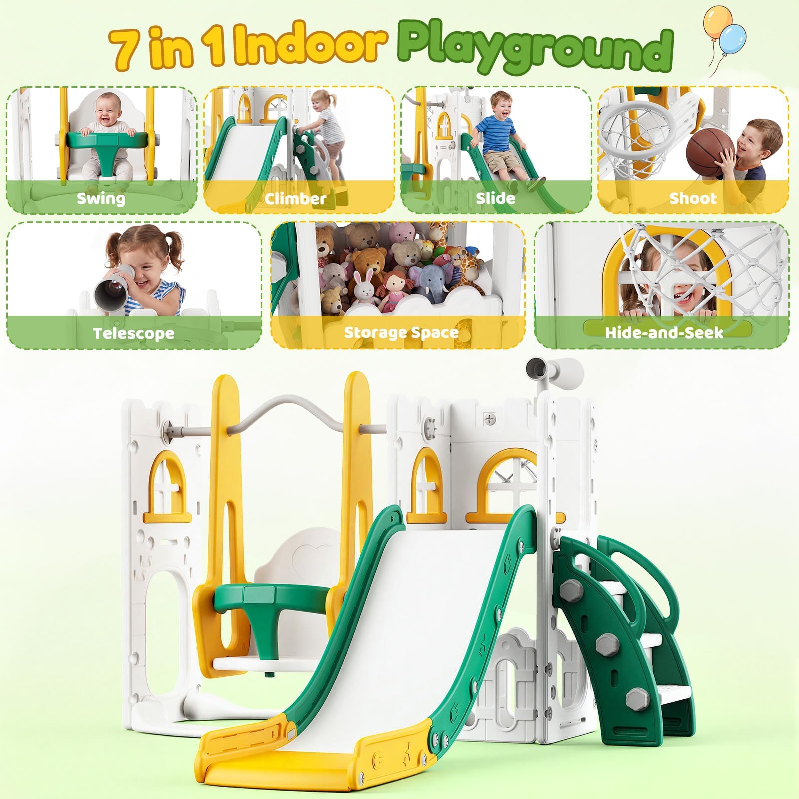 Игровой комплекс 7 в 1 для мал – обзор и цена Kids Outdoor Playhouse