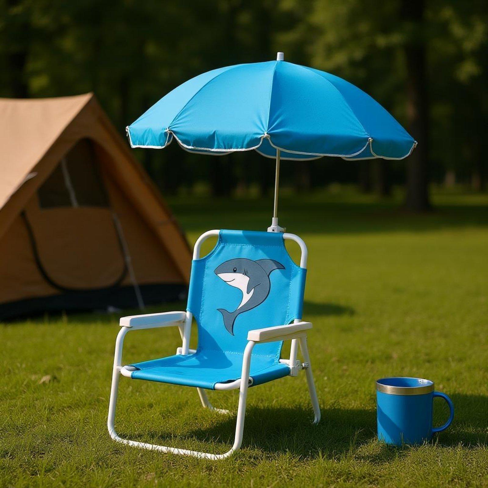 Детский пляжный стул с зонтом, – обзор и цена Kids Outdoor Chair Plastic
