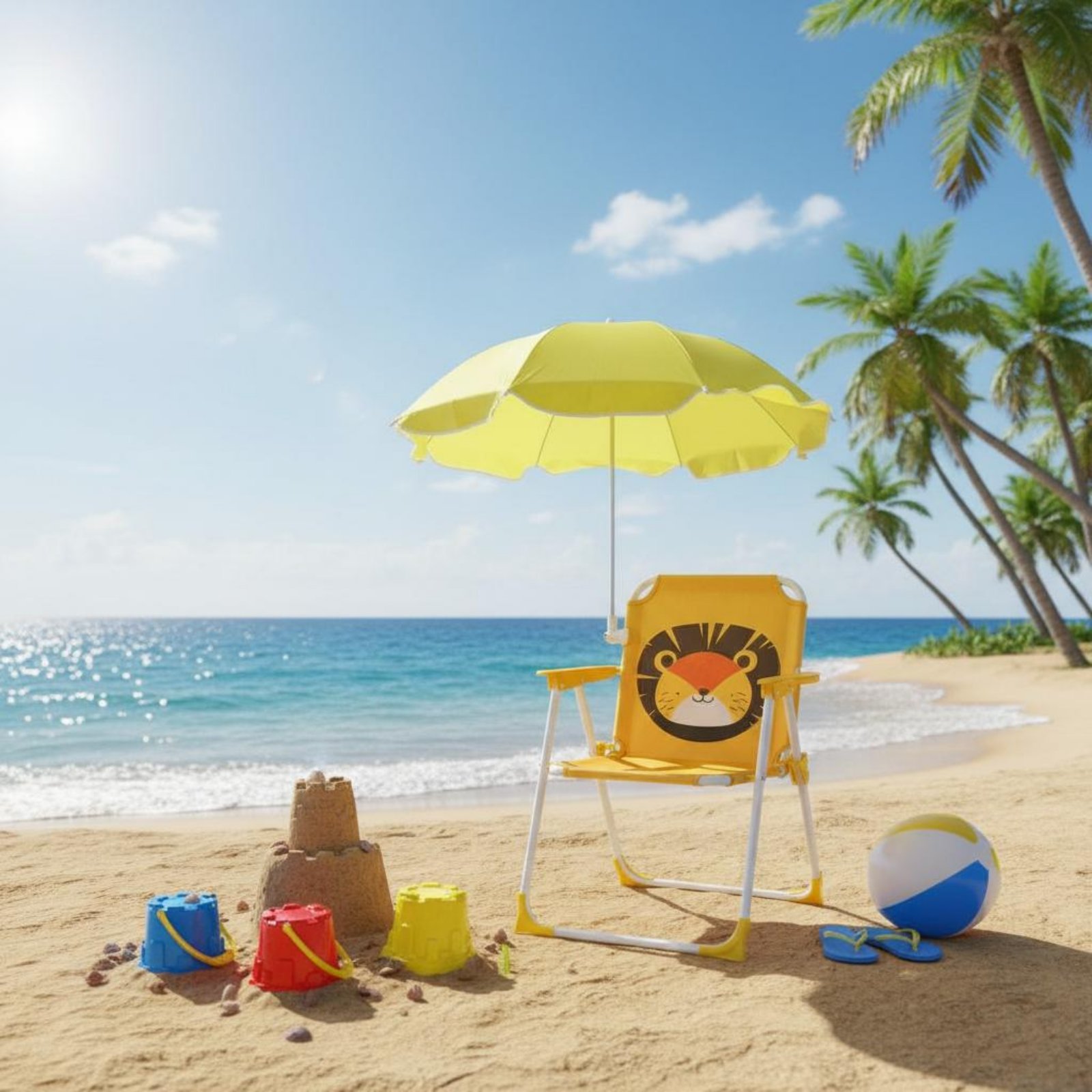Детский пляжный стул с зонтом, – обзор и цена Kids Outdoor Chair Plastic