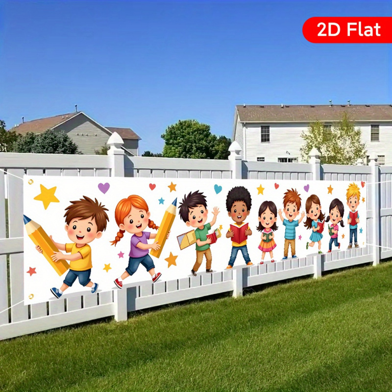 Баннер VIKAMA «Снова в школу»  – обзор и цена Kids Outdoor Fence