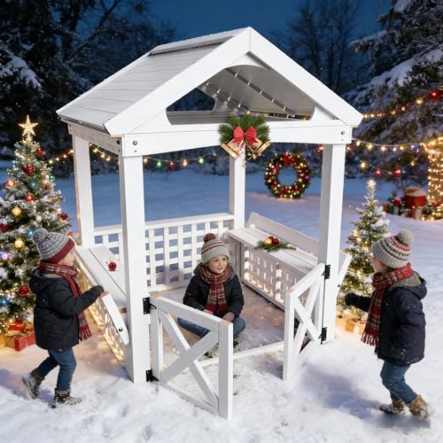 Детский деревянный игровой дом – обзор и цена Kids Outdoor Playhouse