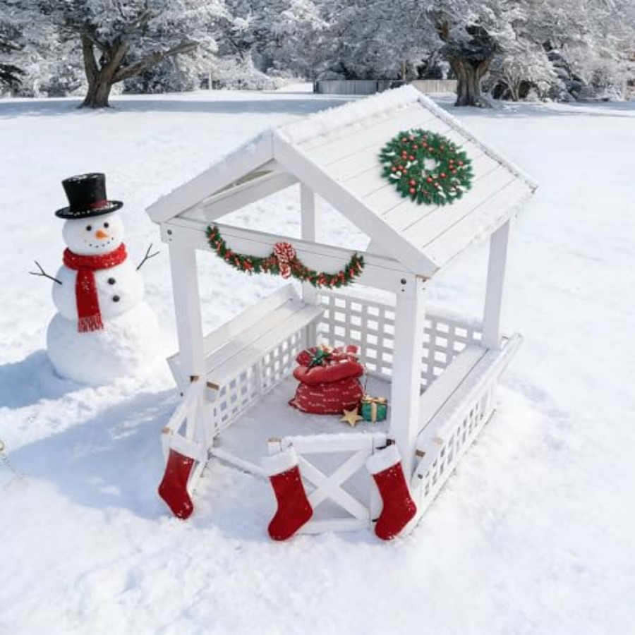 Детский деревянный игровой дом – обзор и цена Kids Outdoor Playhouse