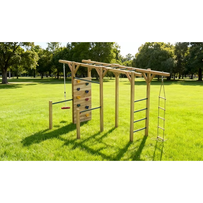 Деревянный спортивный комплекс – обзор и цена Kids Outdoor Monkey Bars