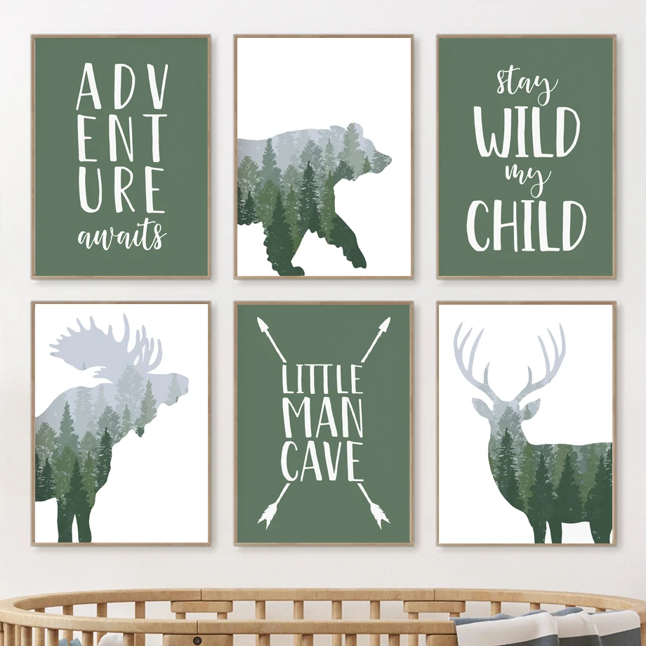 Холст с изображением оленя, ме – обзор и цена Kids Outdoor Quotes
